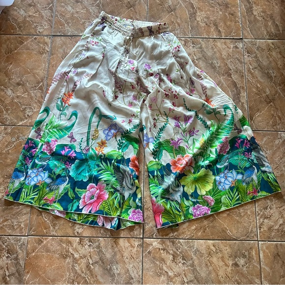 Johnny Was Embroidered Floral Arya Pants